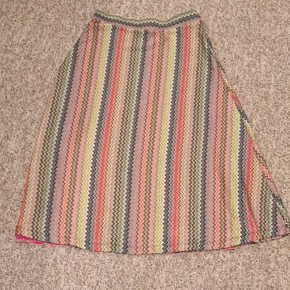 Anthropologie Maeve Colorful Zigzag Patterned Maxi Skirt